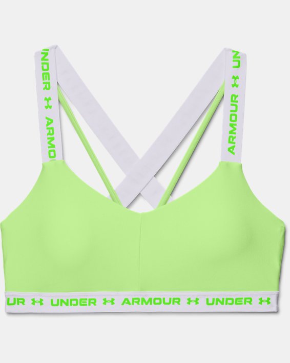 Women's UA Crossback Low Sports Bra, Green, pdpMainDesktop image number 8